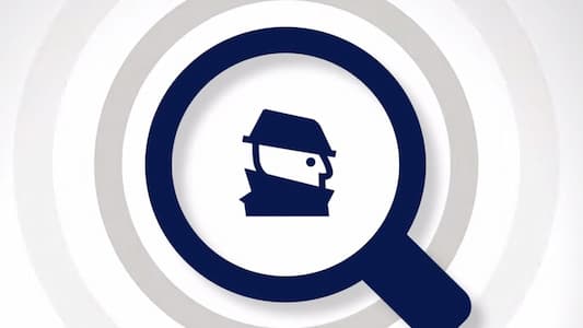 Detective with looking glass